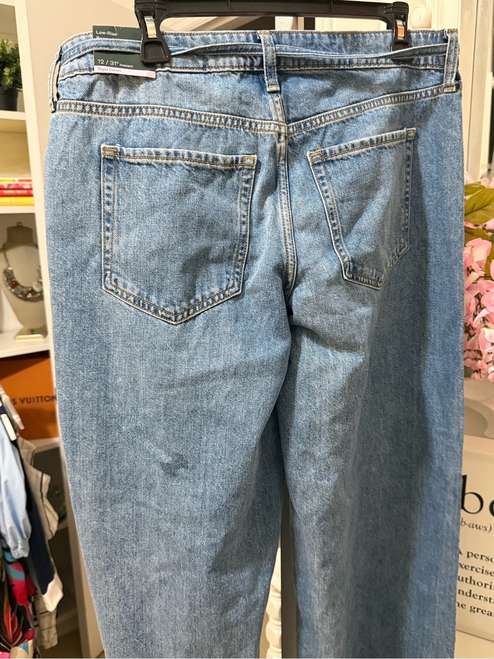 Wild Fable Blue Wide Straight jeans /belted 12 NWT - Picture 7 of 8